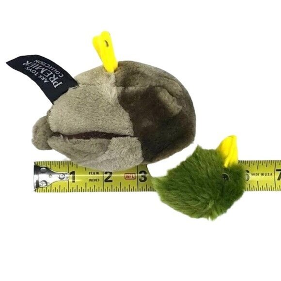 Ark Toys Realistic Mallard Duck Plush Gray Green 6" Premier Collect Yellow Feet - Picture 10 of 10